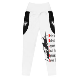 White Anagram Leggings with pockets