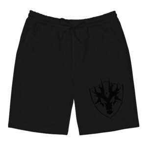 Men's White fleece Dragon shorts